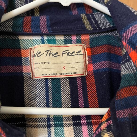 We The Free Girl Meets Boy Plaid Shirt - Small - NWOT - Picture 3 of 4